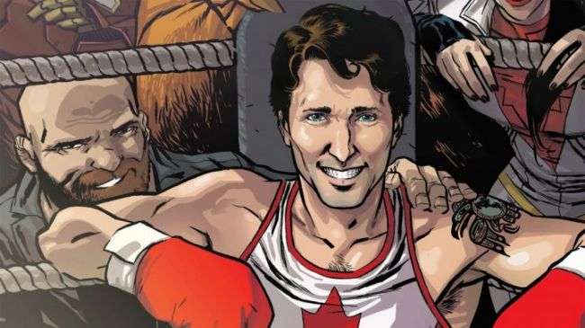رئيس الوزراء الكندي "بطل خارق" في قصة مصورة