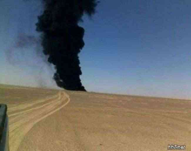 أخبار مجهولون يفجرون أنبوب الغاز المسال شرق شبوة