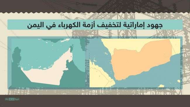 تعرف جهود الإمارات لتخفيف أزمة الكهرباء في اليمن .. إنفوجرافيك