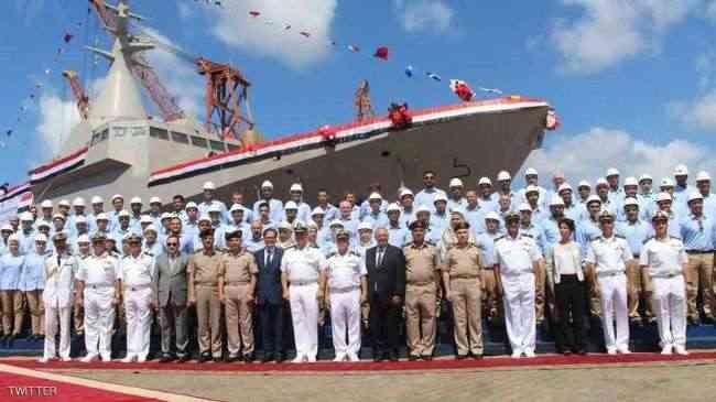 مصر تدشن أول سفينة حربية من طراز جوويند محلية الصنع