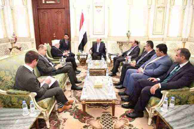 تفاصيل لقاء الرئيس هادي بالمبعوث الاممي إلى اليمن