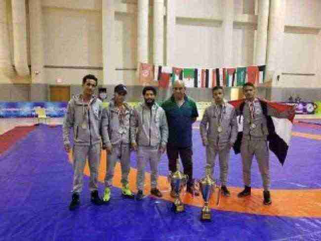منتخب الناشئين يحتل المركز الثالث على مستوى الفرق في البطولة العربية للمصارعة