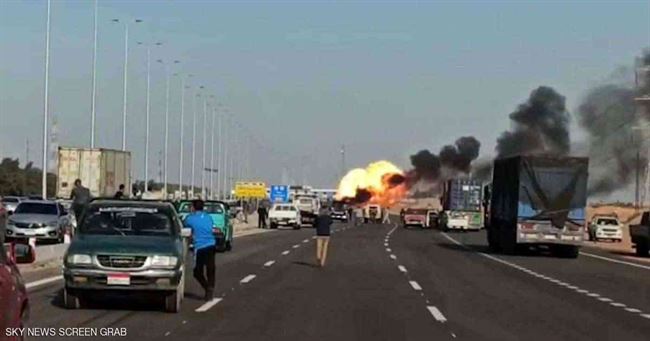 انفجار أسطوانات غاز على طريق سريع في مصر