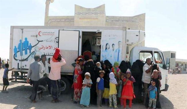 100 الف يمني استفادوا من عيادات الهلال المتنقلة