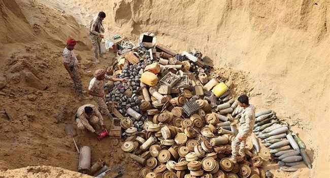 733 لغم حوثي نزعه مسام في أول أسبوع من ديسمبر