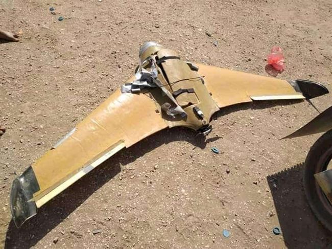 القوات الحكومية تسقط طائرة حوثية في صعدة